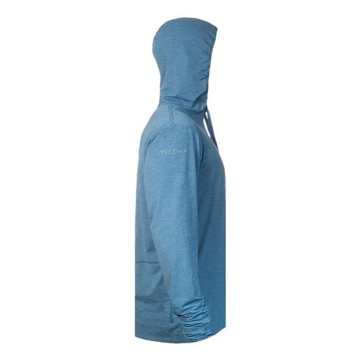 KCC Men's Low Pro Tech Hooded Long Sleeve T-Shirt - Bahama Heathered