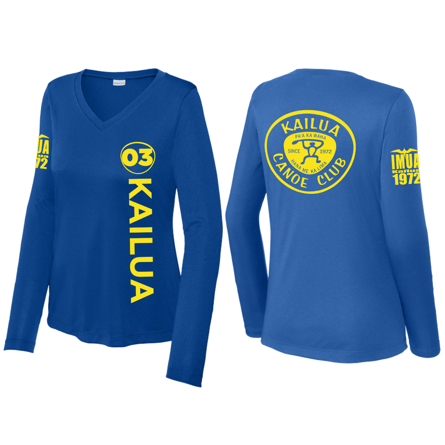 KCC Sport-Tek® Women's Long Sleeve PosiCharge® Competitor™ V-Neck Tee - Royal