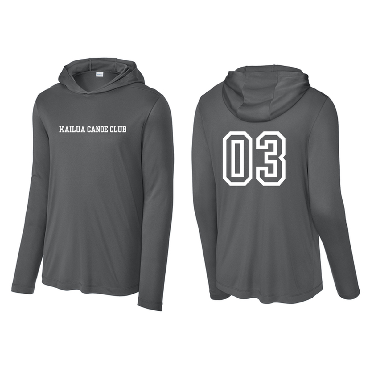 KCC YEARBOOK Sport-Tek® Posi-UV® Pro Long Sleeve Hoodie - Dark Smoke Grey