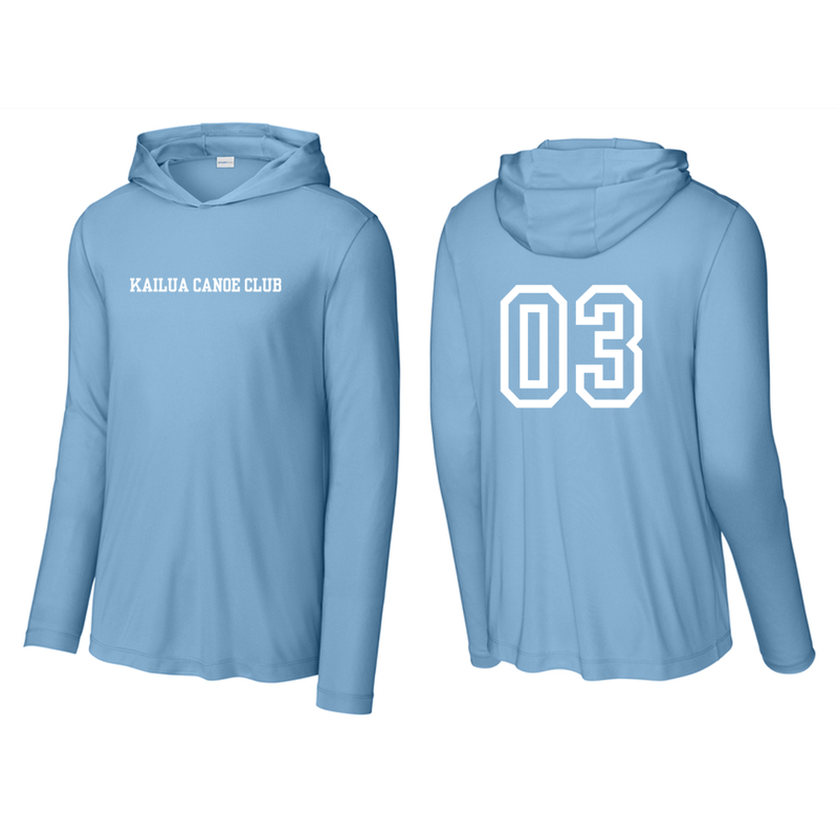 KCC YEARBOOK Sport-Tek® Posi-UV® Pro Long Sleeve Hoodie - Light Blue