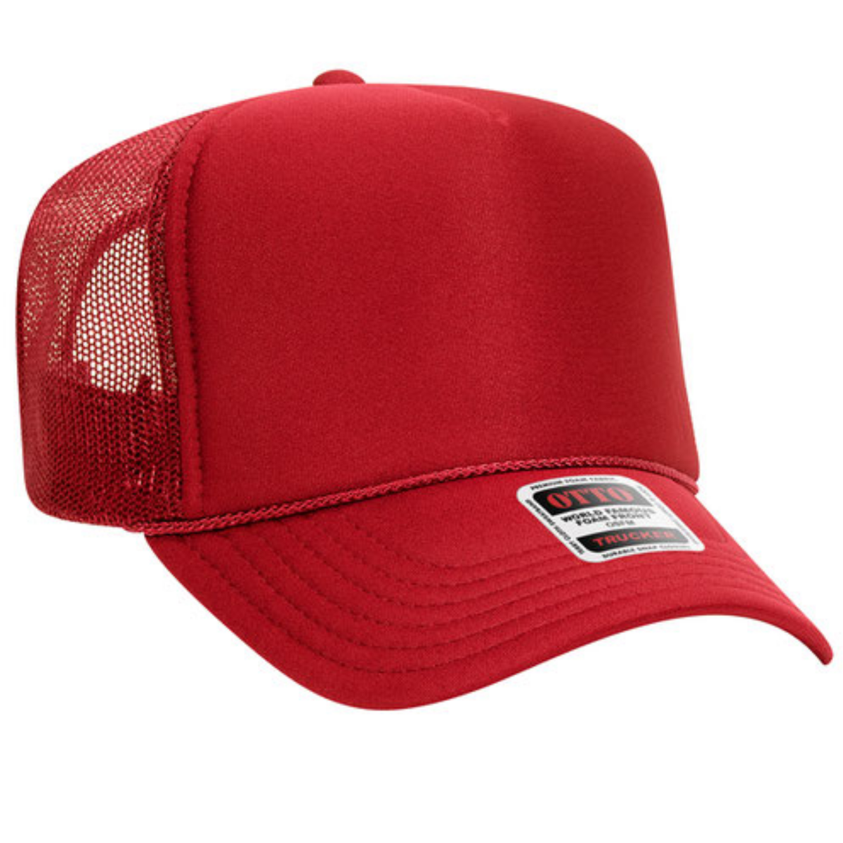 Shell Patch Trucker Hat - Red