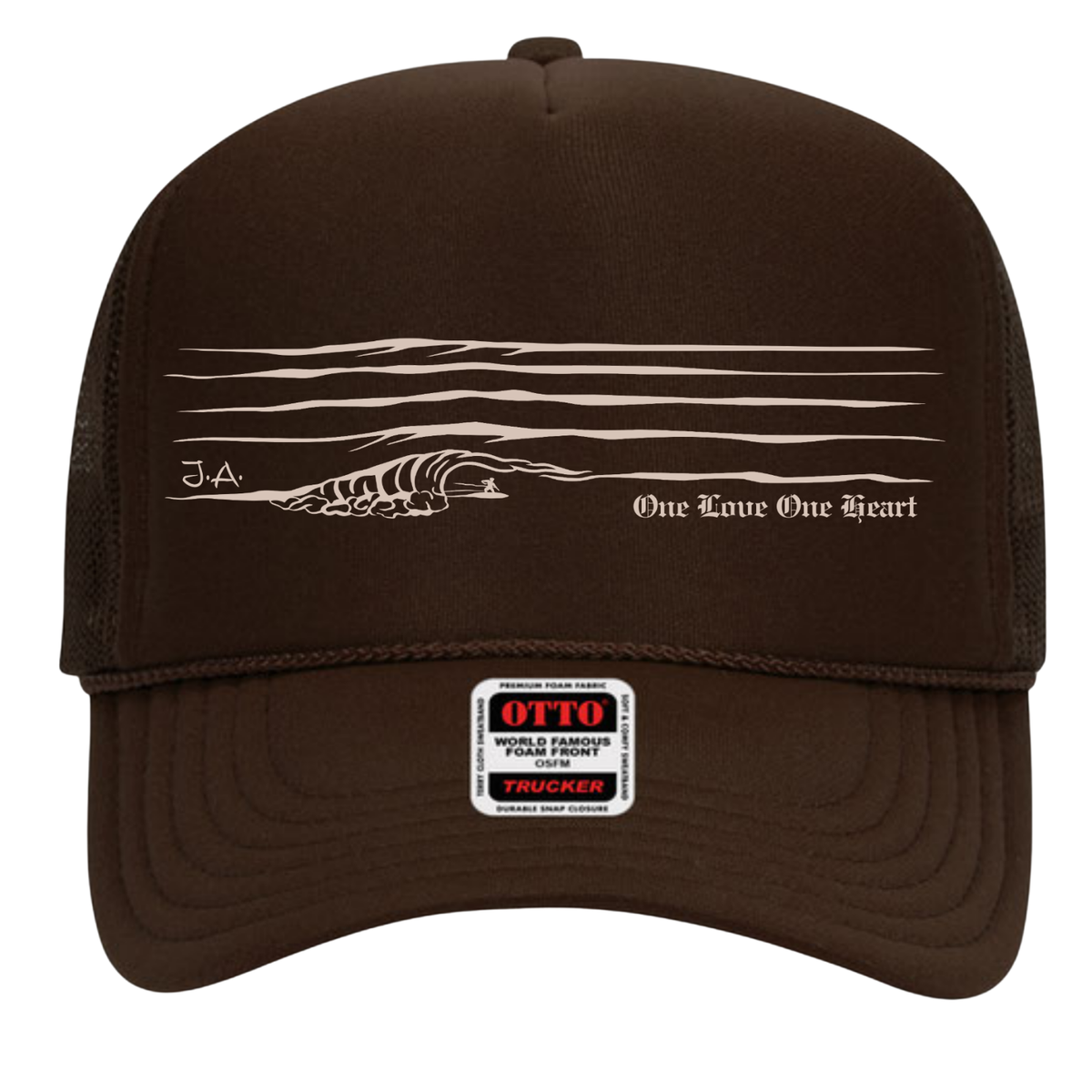 Wave Trucker Hat - Brown