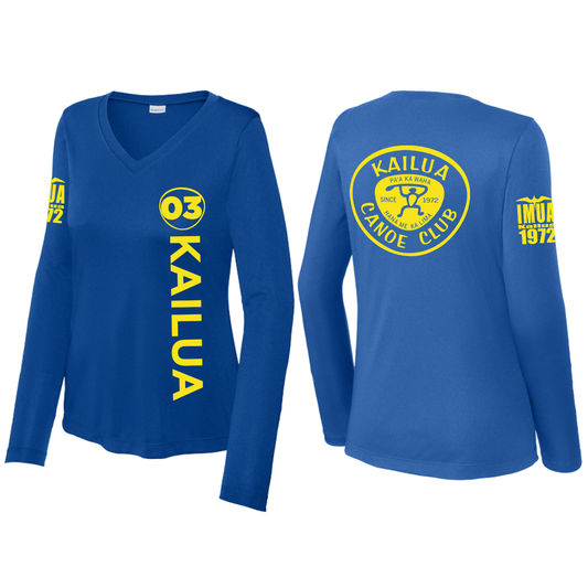 KCC Sport-Tek® Women's Long Sleeve PosiCharge® Competitor™ V-Neck Tee - Royal
