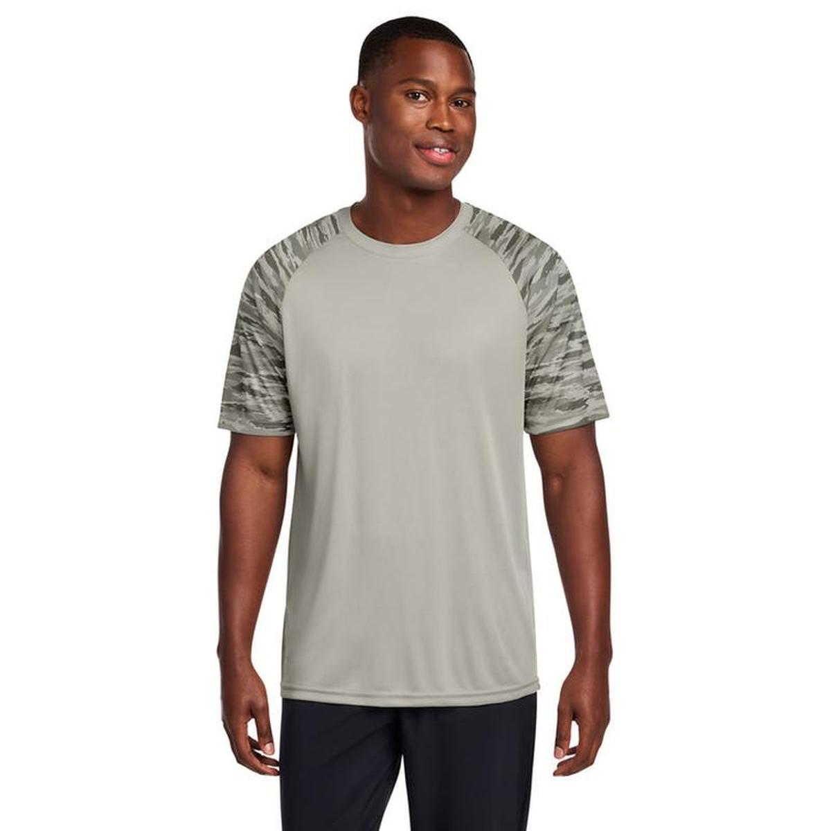 KCC Sport-Tek® Drift Camo Colorblock Tee - Silver