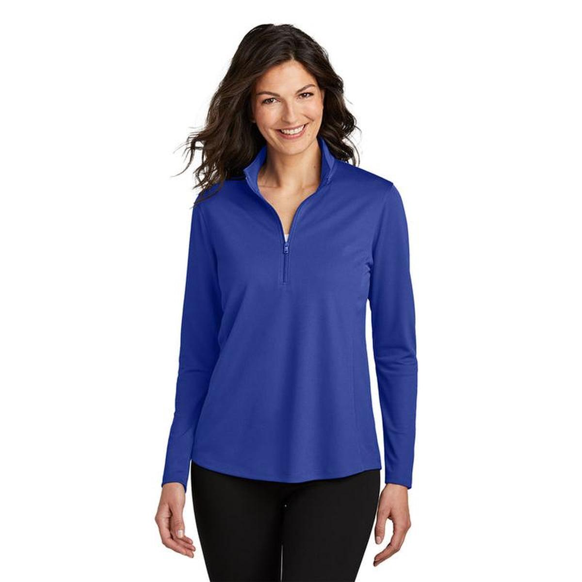 KCC Port Authority® Women's Dry Zone® UV Micro-Mesh 1/4-Zip - True Royal