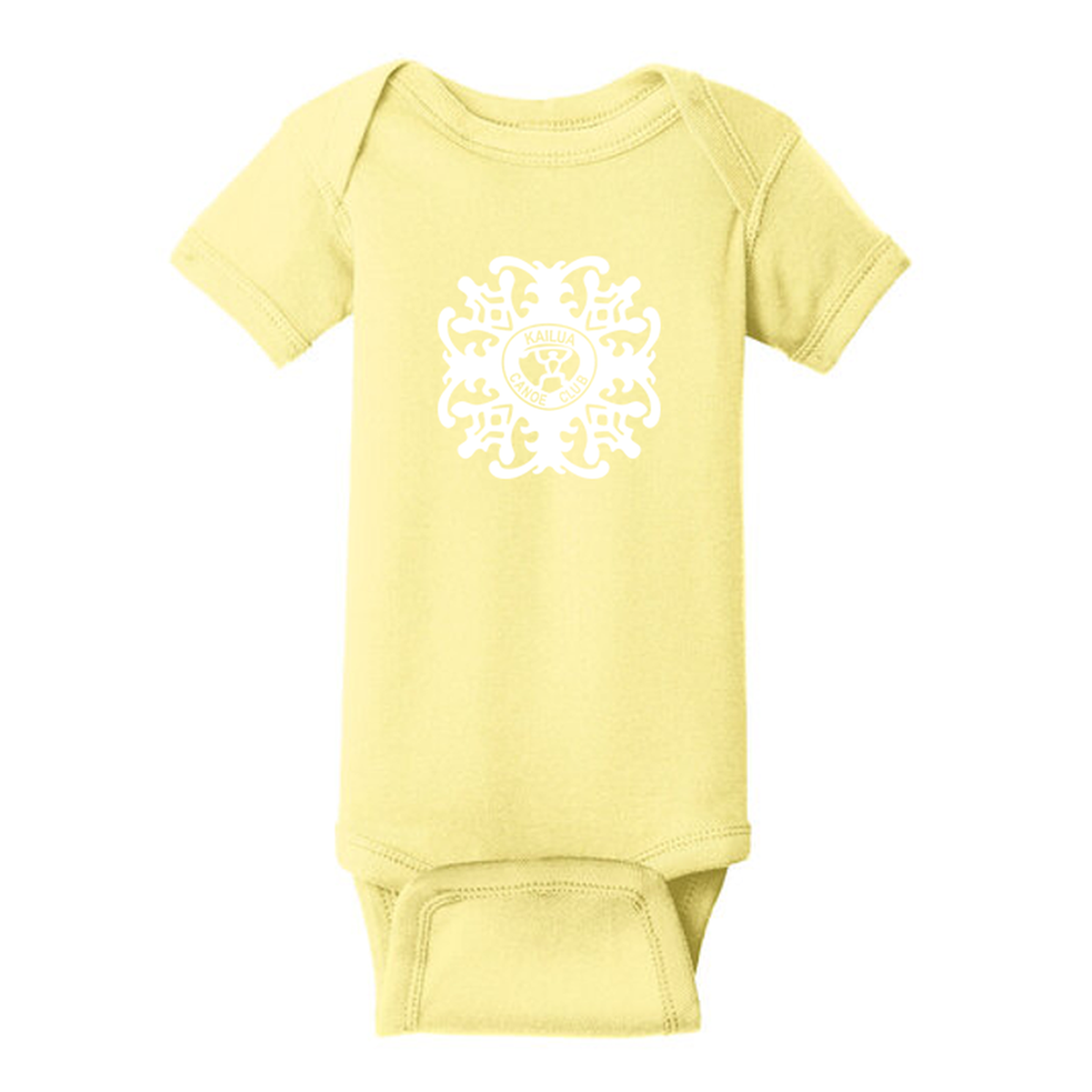 KCC QUILT Rabbit Skins™ Infant Short Sleeve Baby Rib Bodysuit - Banana