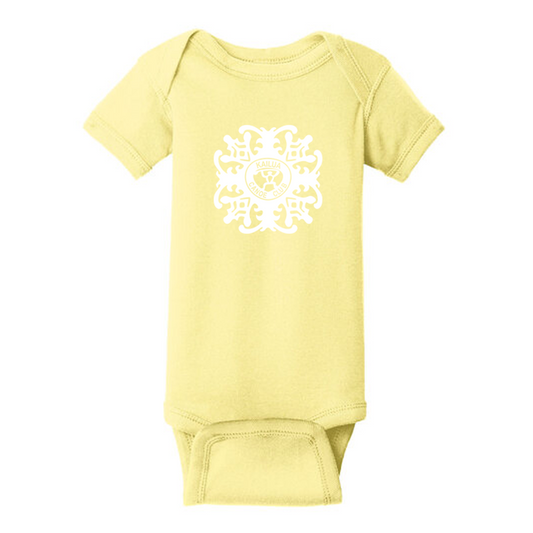 KCC QUILT Rabbit Skins™ Infant Short Sleeve Baby Rib Bodysuit - Banana