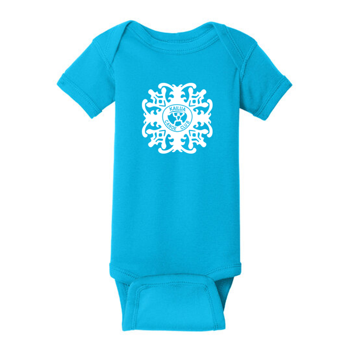 KCC QUILT Rabbit Skins™ Infant Short Sleeve Baby Rib Bodysuit - Turquoise