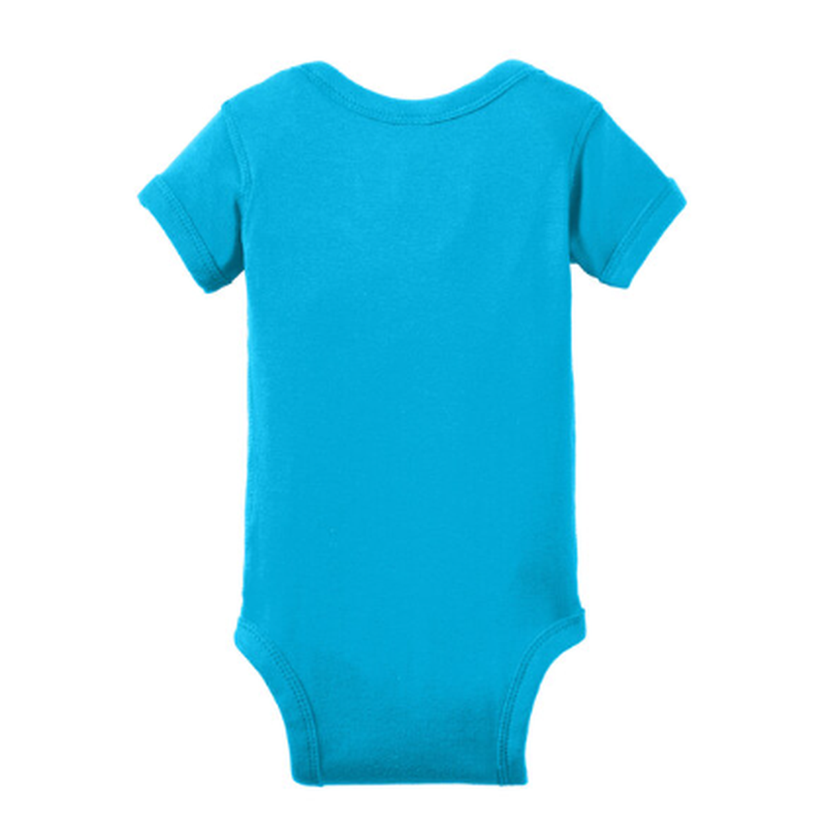 KCC QUILT Rabbit Skins™ Infant Short Sleeve Baby Rib Bodysuit - Turquoise
