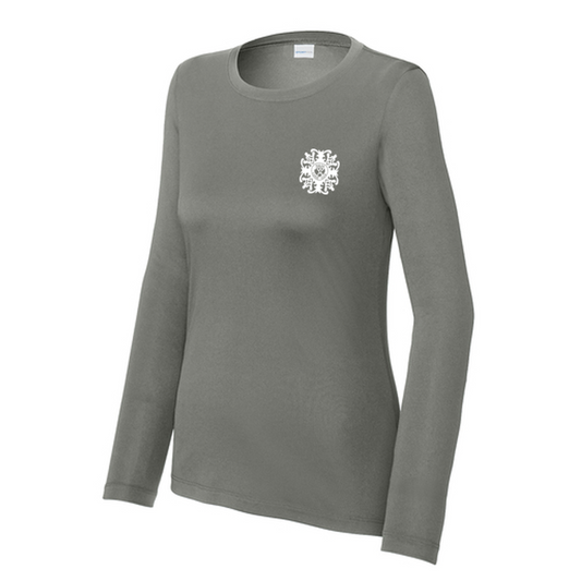 KCC QUILT Sport-Tek® Women's Posi-UV® Pro Long Sleeve - Dark Smoke Grey