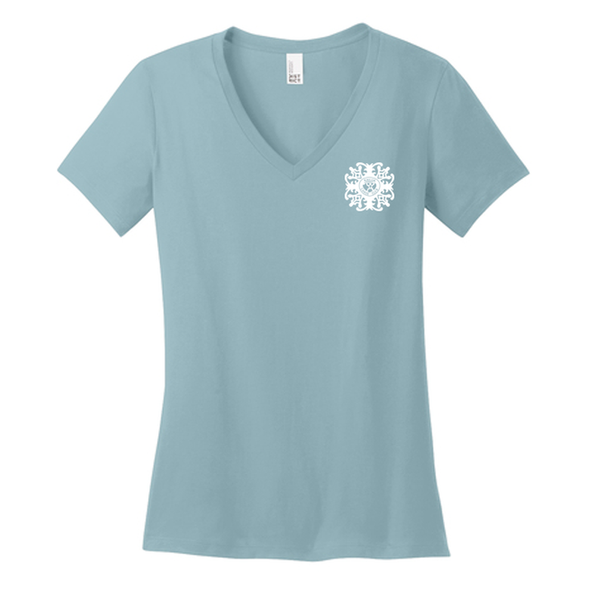 KCC QUILT District ® Women’s Perfect Weight ® V-Neck Tee - Blue Fog