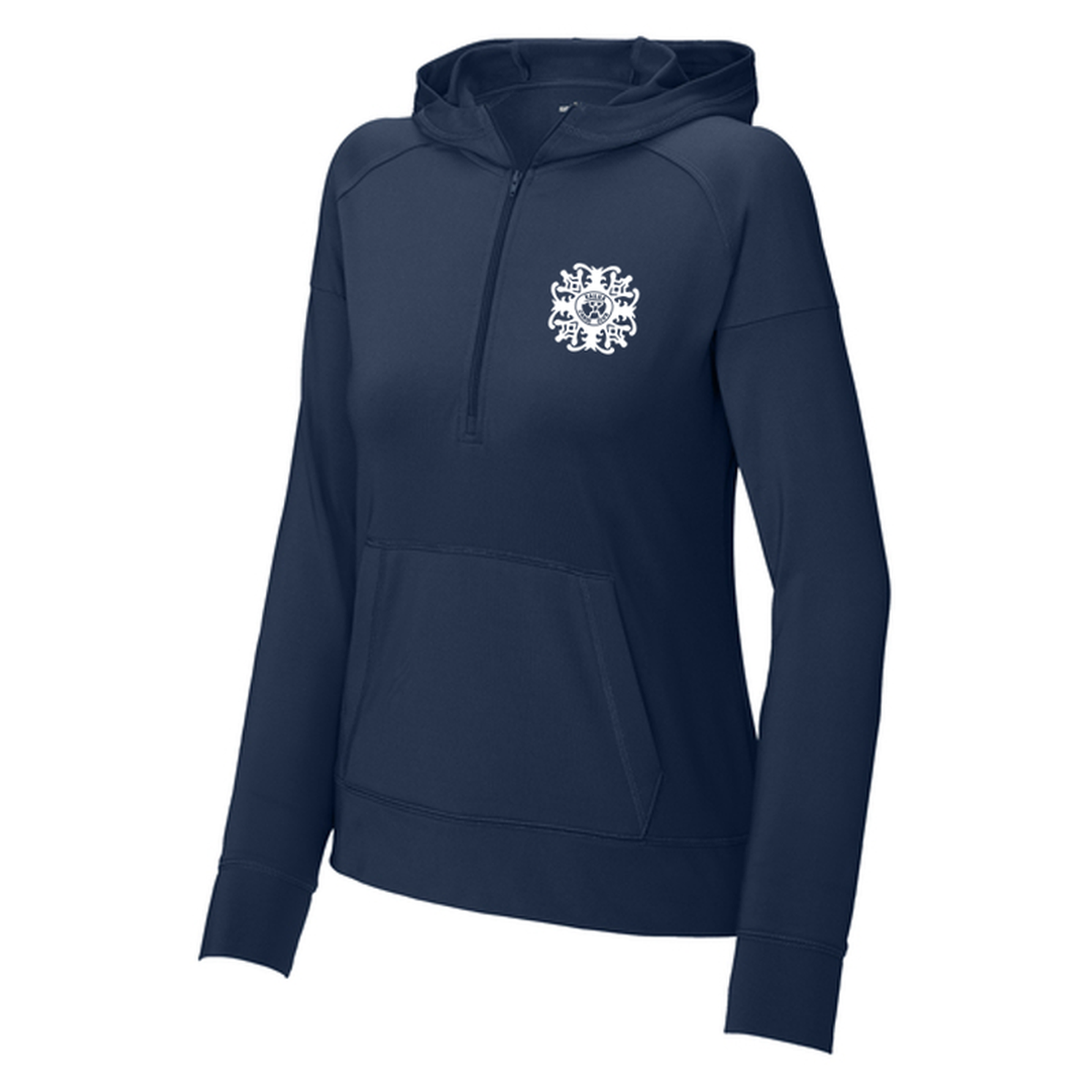 KCC QUILT Sport-Tek® Women's Sport-Wick® Stretch 1/2-Zip Hoodie - Navy
