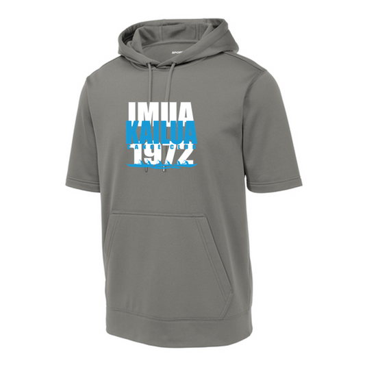 KCC IMUA Sport-Tek ® Sport-Wick ® Fleece Short Sleeve Hooded Pullover - Dark Smoke Grey