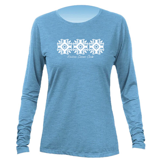 KCC QUILT Women's Breeze Tech Long Sleeve T-Shirt - Bahama Heathered