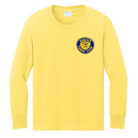 KCC Port & Co™ Youth Long Sleeve Core Cotton Tee - Yellow