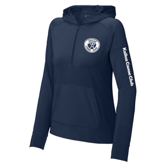 KCC Sport-Tek® Women's Sport-Wick® Stretch 1/2-Zip Hoodie - Navy
