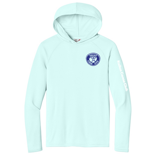 KCC A4 Cooling Performance Long Sleeve Hooded Tee - Pastel Blue