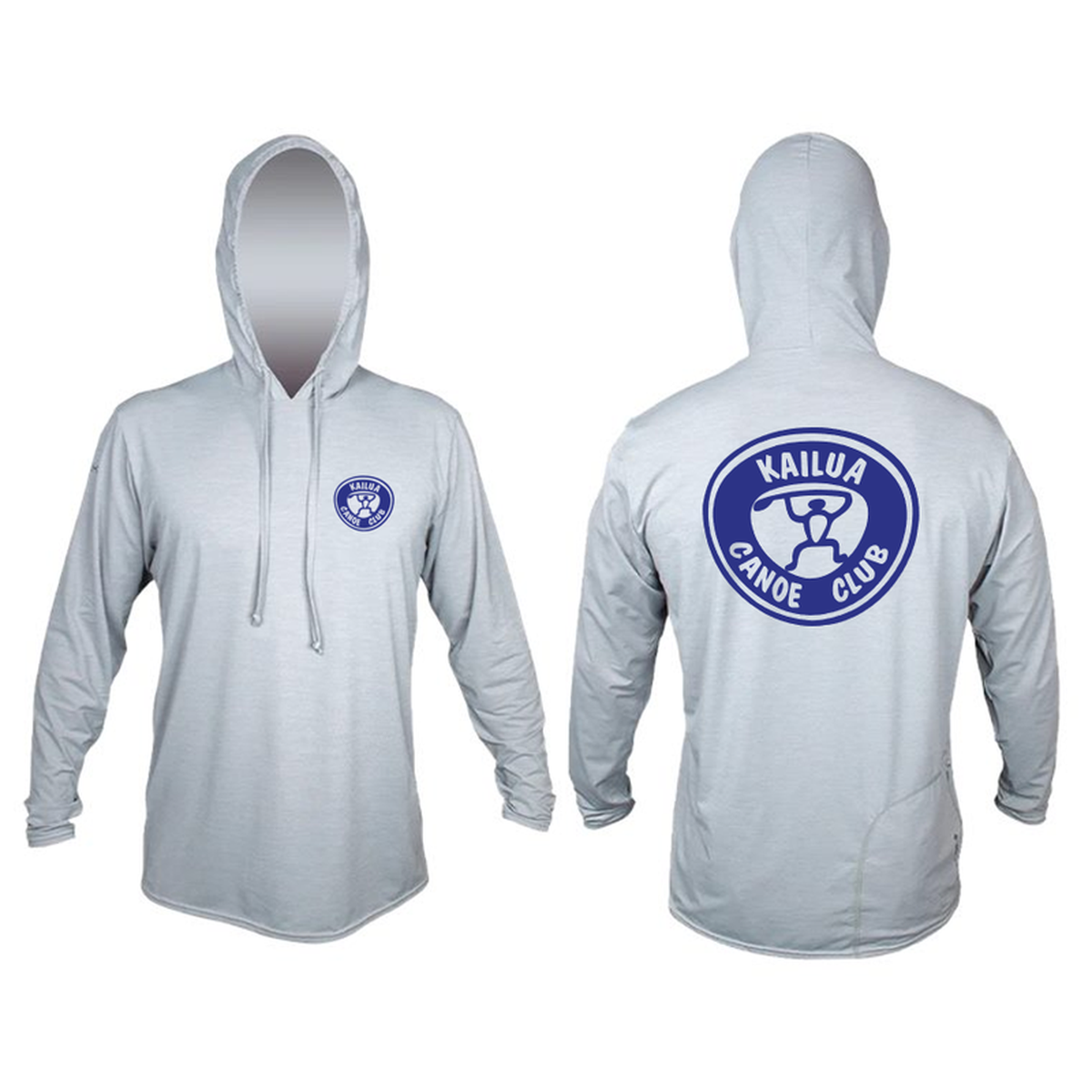 KCC Men's Low Pro Tech Hooded Long Sleeve T-Shirt - Alloy Heathered