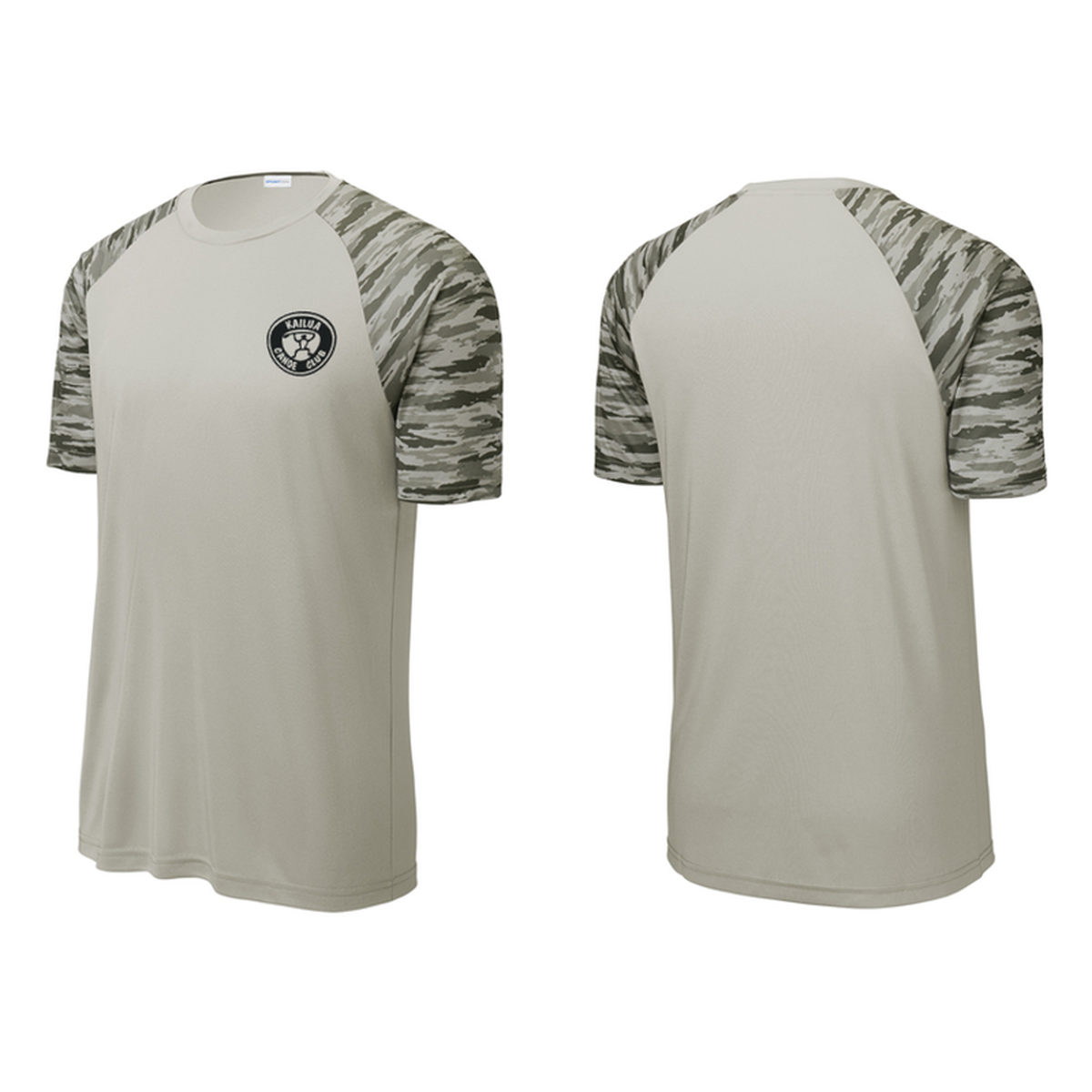 KCC Sport-Tek® Drift Camo Colorblock Tee - Silver
