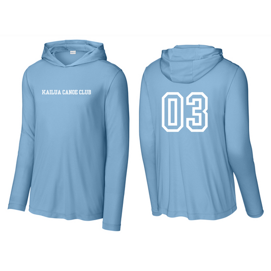 KCC YEARBOOK Sport-Tek® Posi-UV® Pro Long Sleeve Hoodie - Light Blue